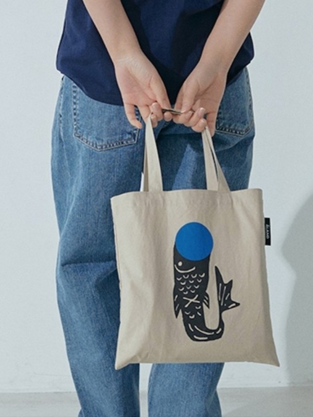 Aland Tote Bag Cotton Canvas Fish Eco Small